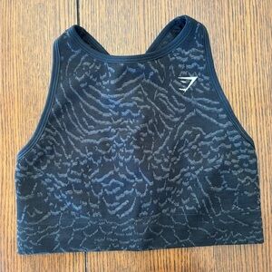 Gymshark Black and Gray Women's Sports Bra Top
